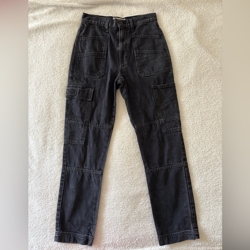 SLVRLAKE Charcoal Premium Denim Women’s Cargo Jeans Size 27